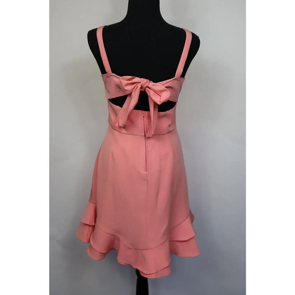 Rare Editions Big Girls Ruffle Hem Skater Dress With Tie Bow Back Size 16‎